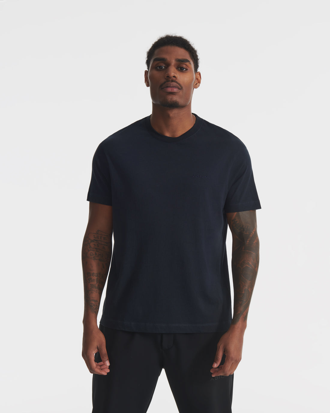 Dark Navy Pima Crew Neck