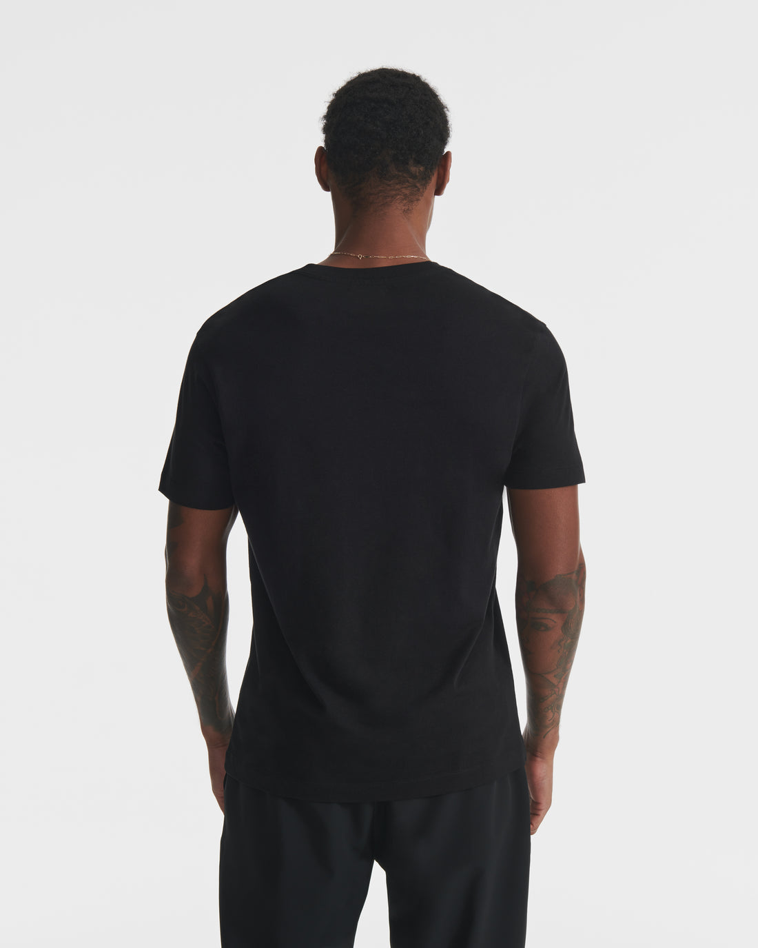 Black Pima V Neck