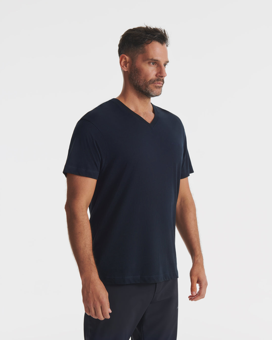 Dark Navy Pima V Neck
