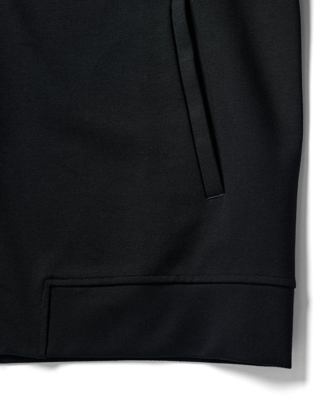 Black Dual Knit Full-Zip Hoodie