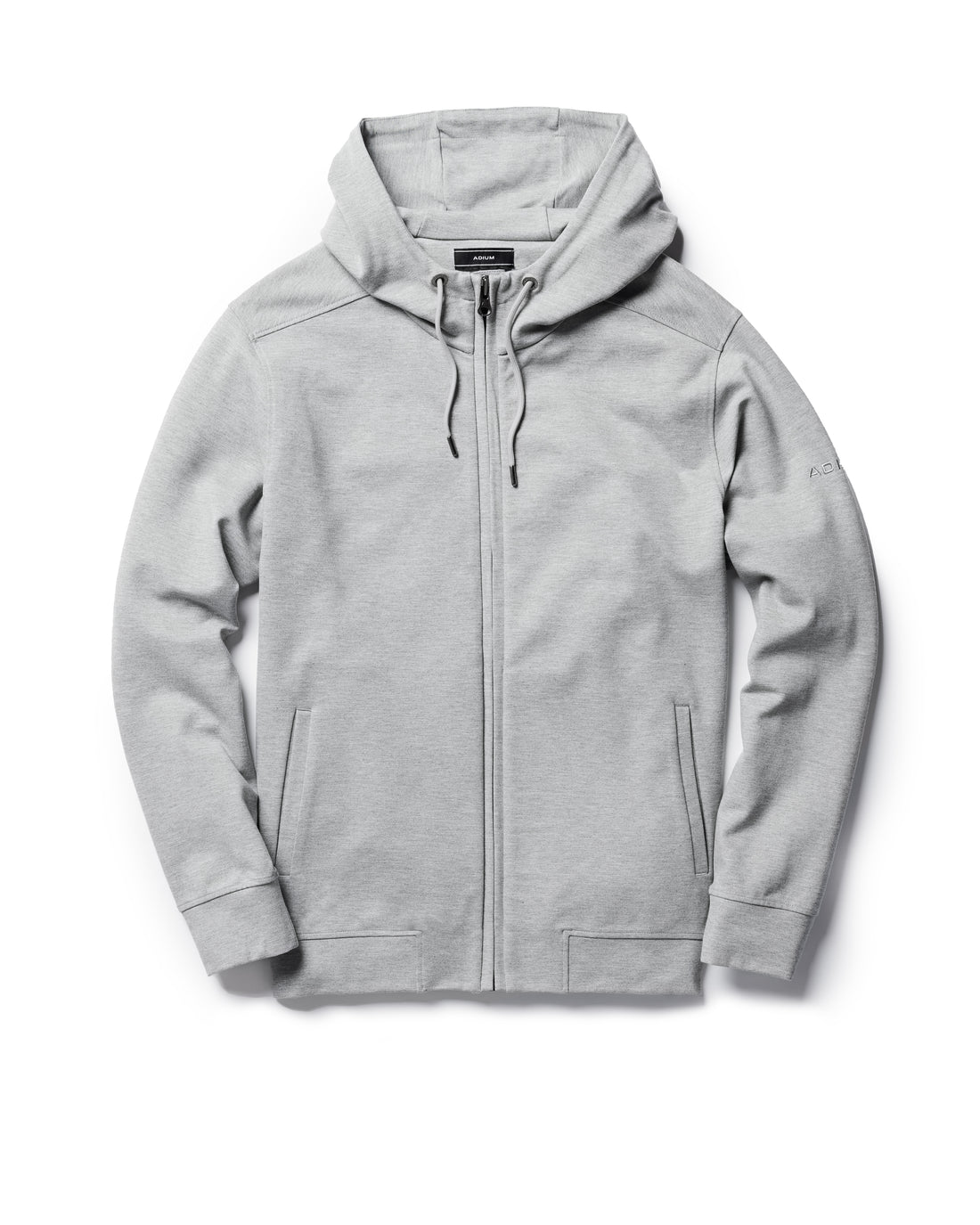 Heather Grey Dual Knit Full-Zip Hoodie