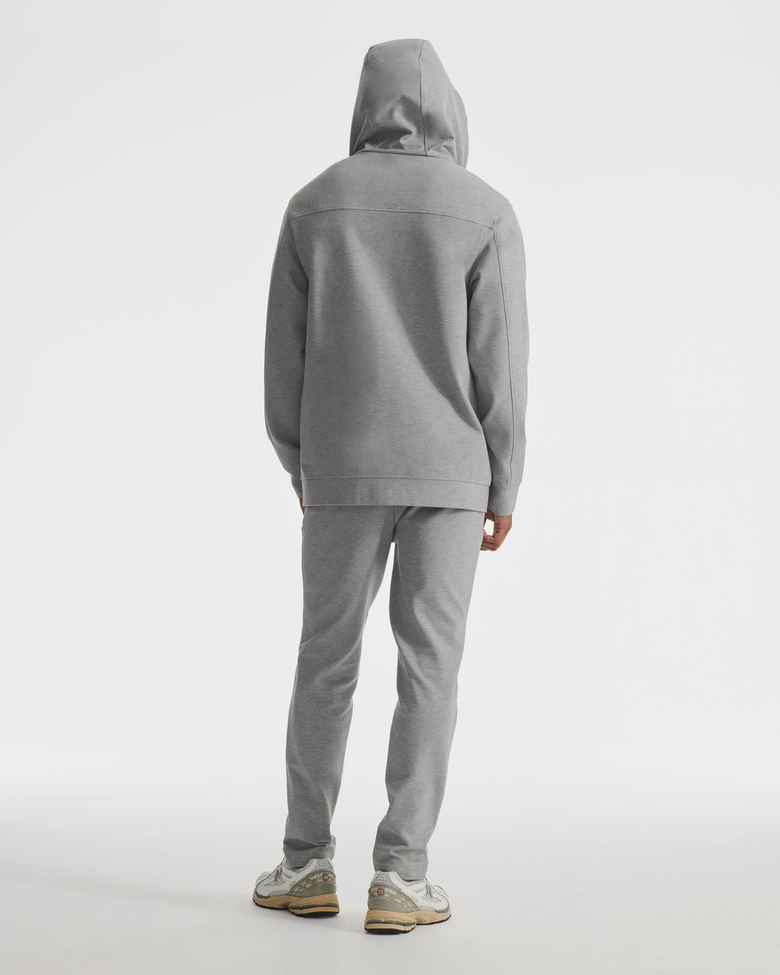 Heather Grey Dual Knit Full-Zip Hoodie