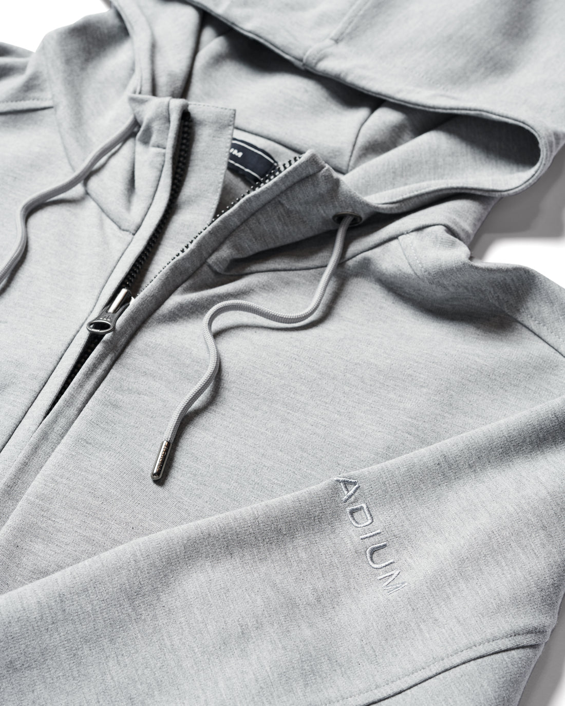 Heather Grey Dual Knit Full-Zip Hoodie