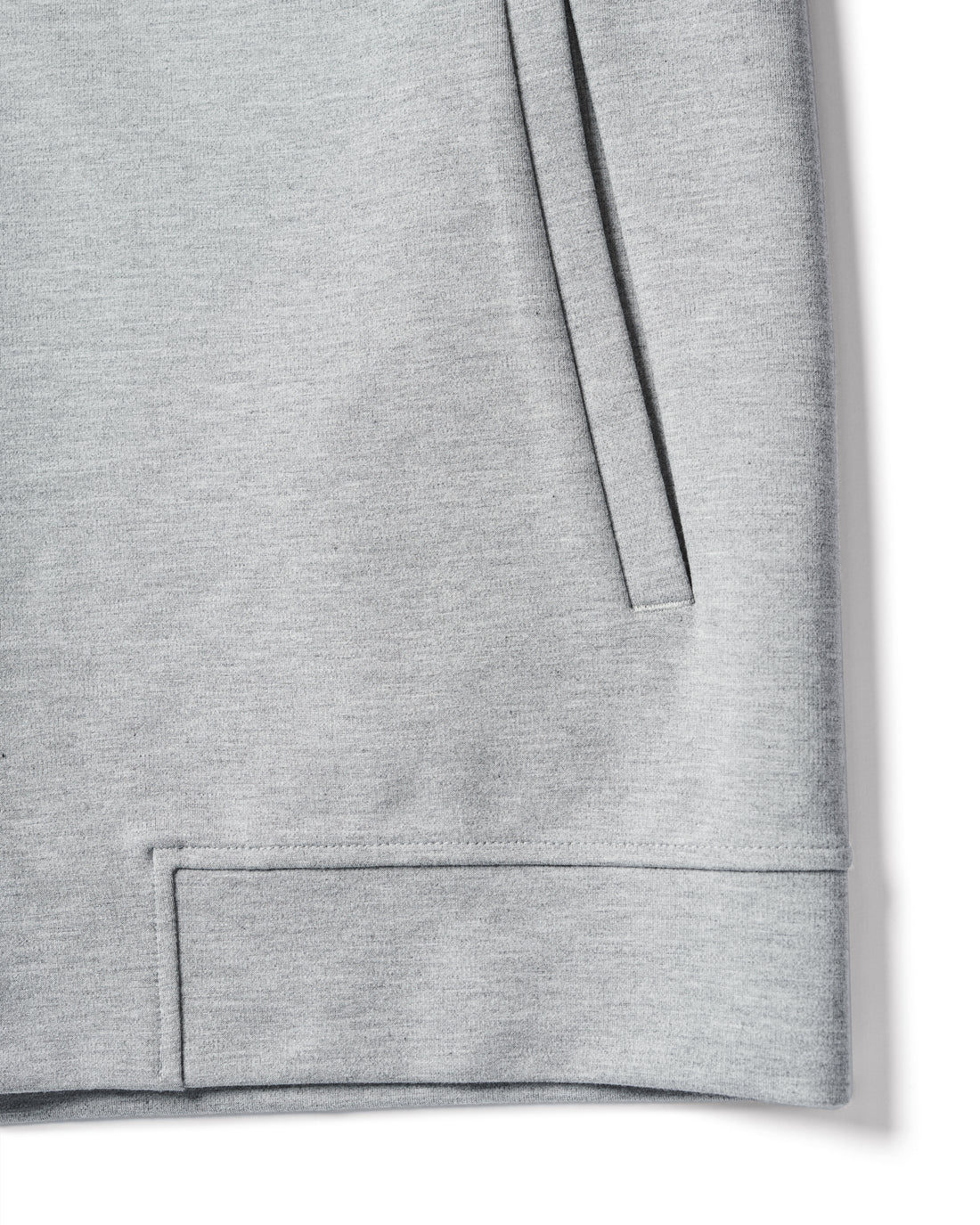 Heather Grey Dual Knit Full-Zip Hoodie