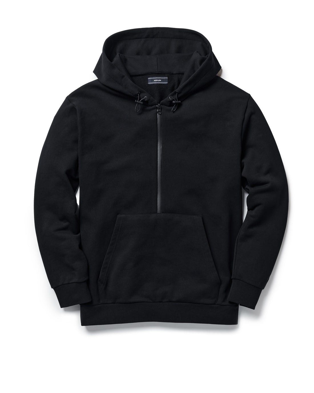 The ADIUM Black French Terry Half Zip Hoodie | "The Future of Fitness" Men's Health