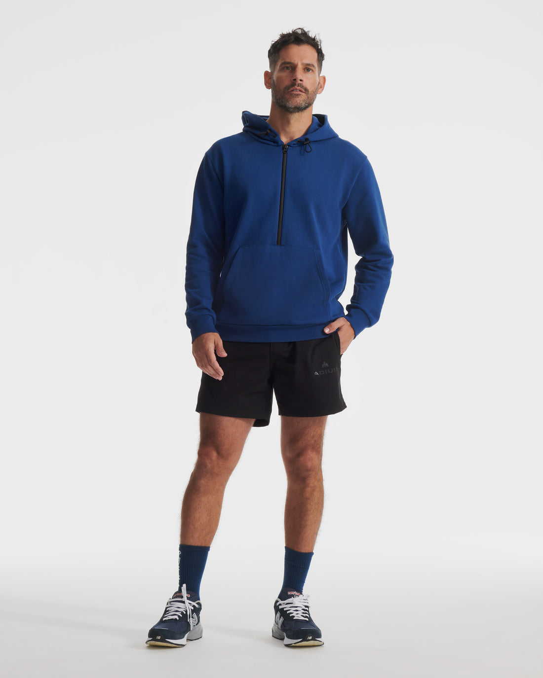 The ADIUM Cobalt French Terry Half Zip Hoodie | "The Future of Fitness" Men's Health