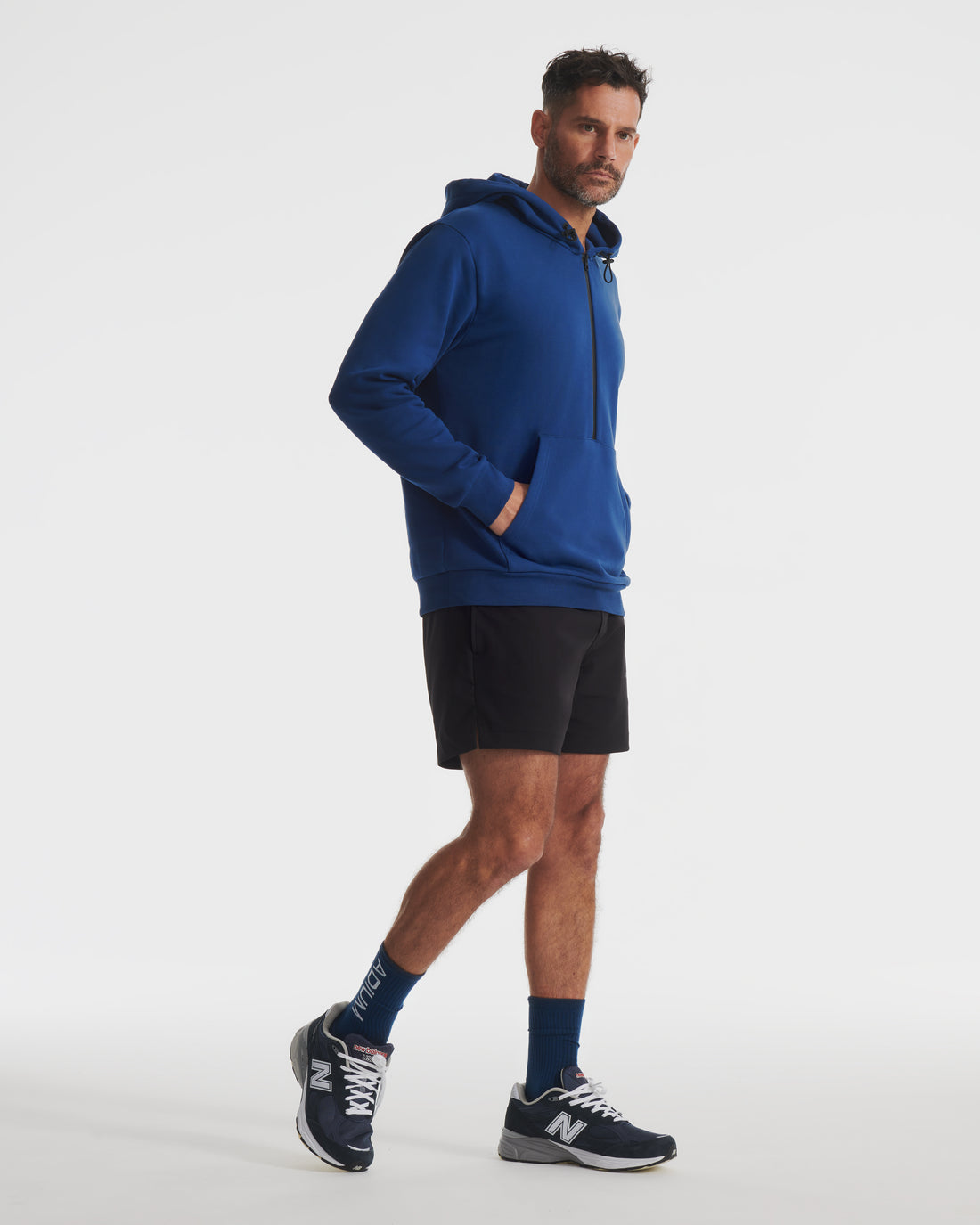 The ADIUM Cobalt French Terry Half Zip Hoodie | "The Future of Fitness" Men's Health