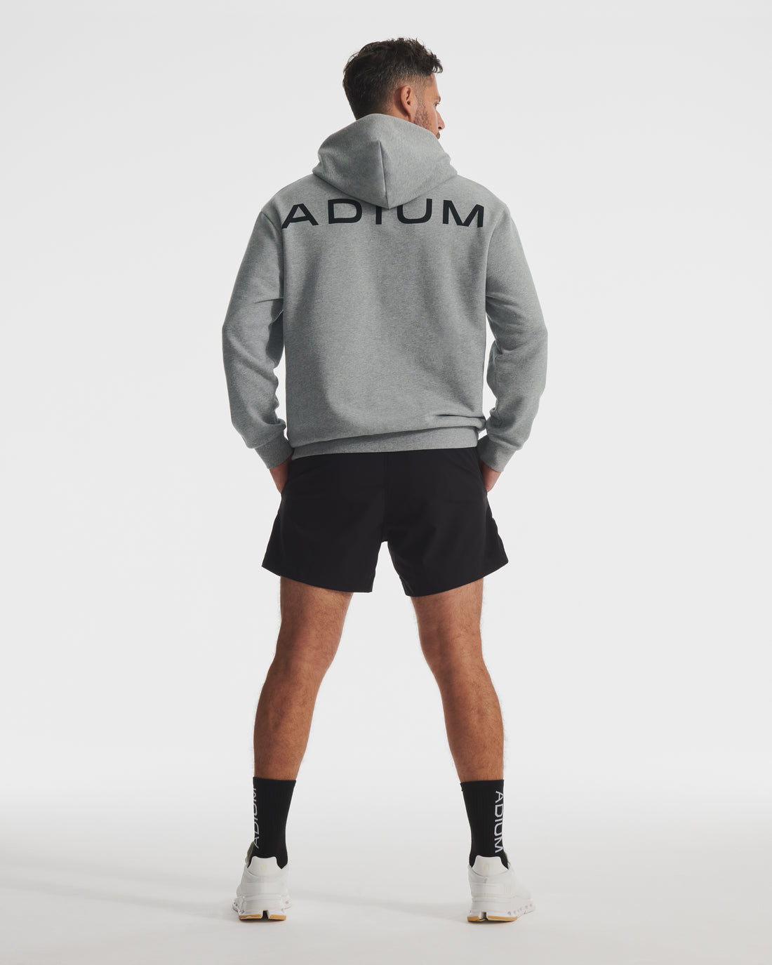 The ADIUM Heather Grey French Terry Half Zip Hoodie | "The Future of Fitness" Men's Health