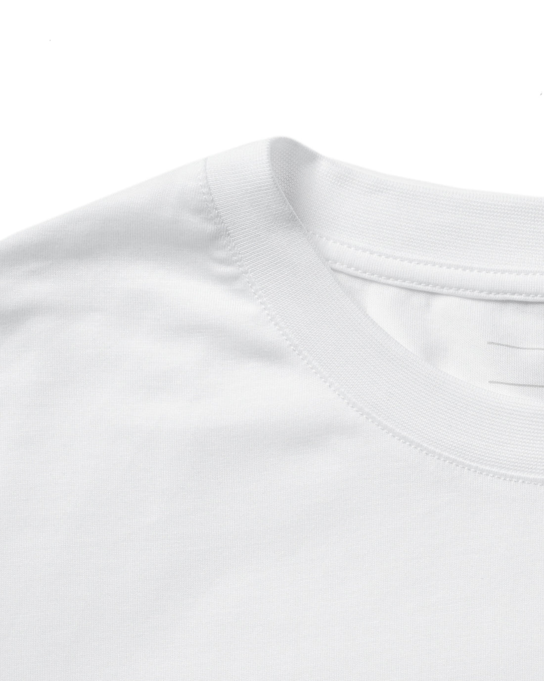 White Lyocell Crew Neck