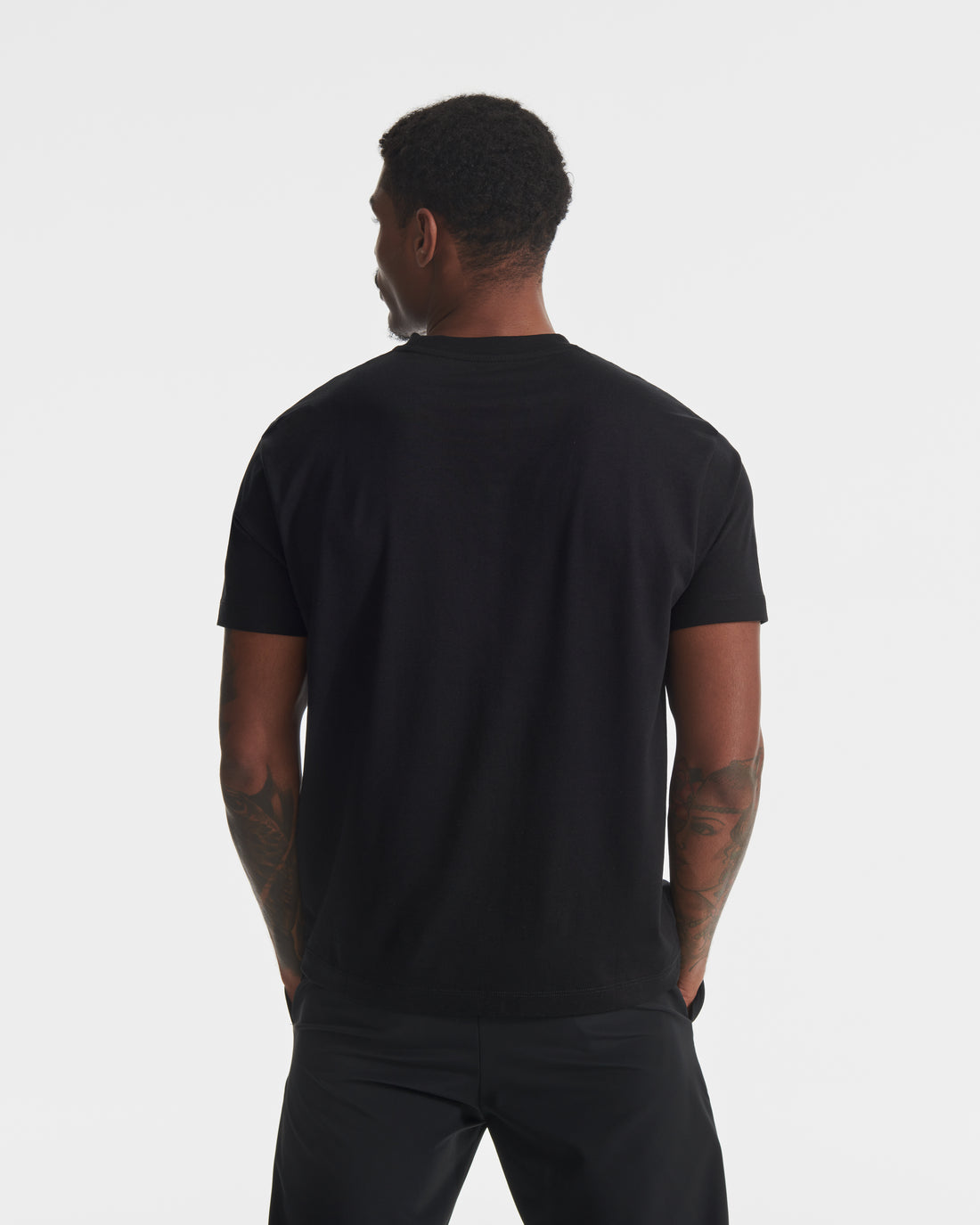 Black Lyocell Crew Neck