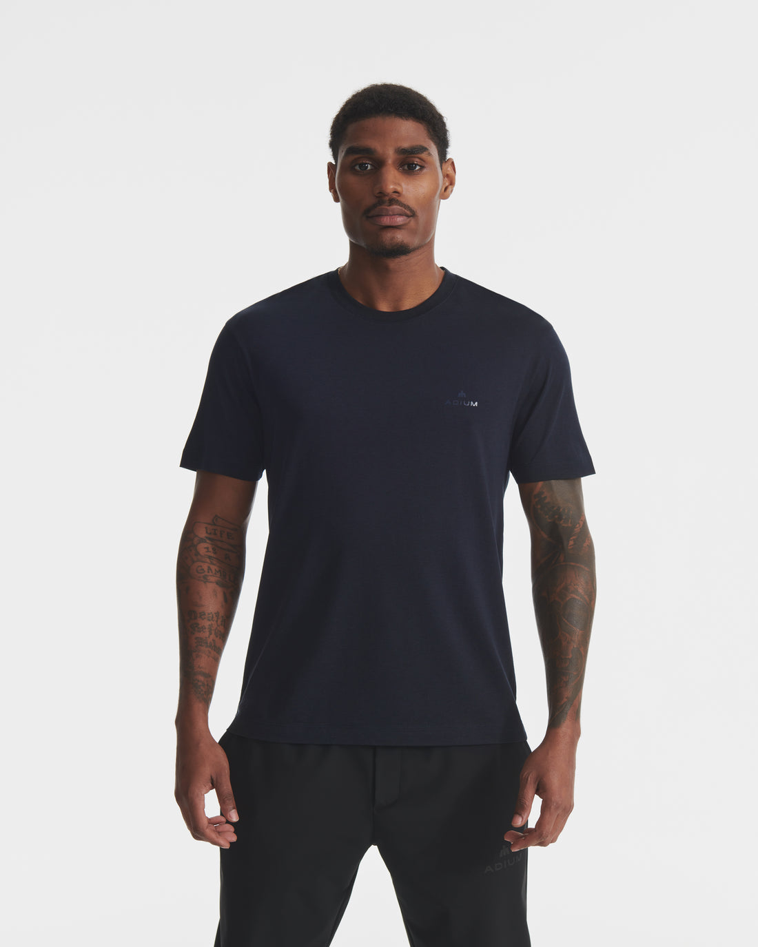 Dark Navy Lyocell Crew Neck