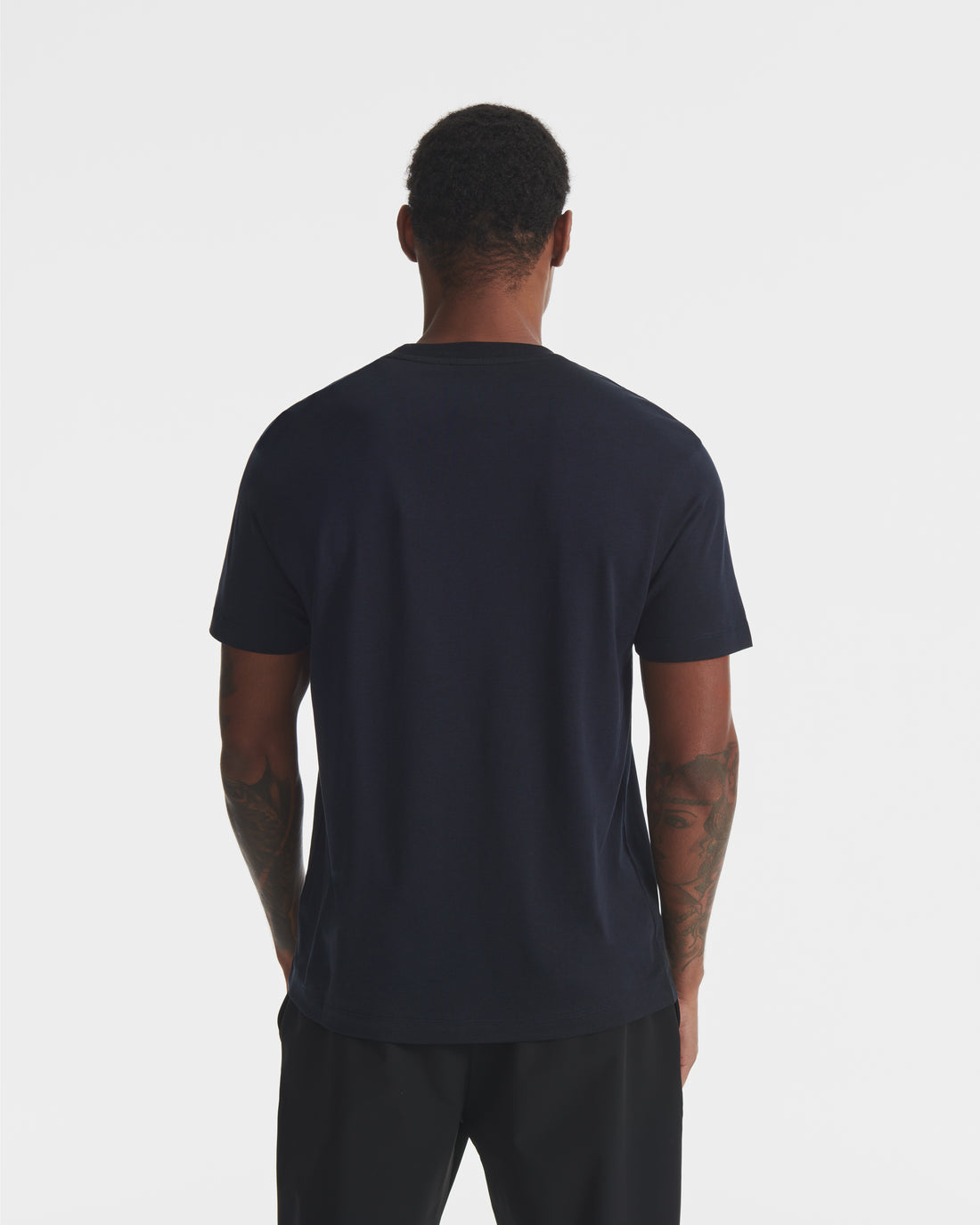 Dark Navy Lyocell Crew Neck