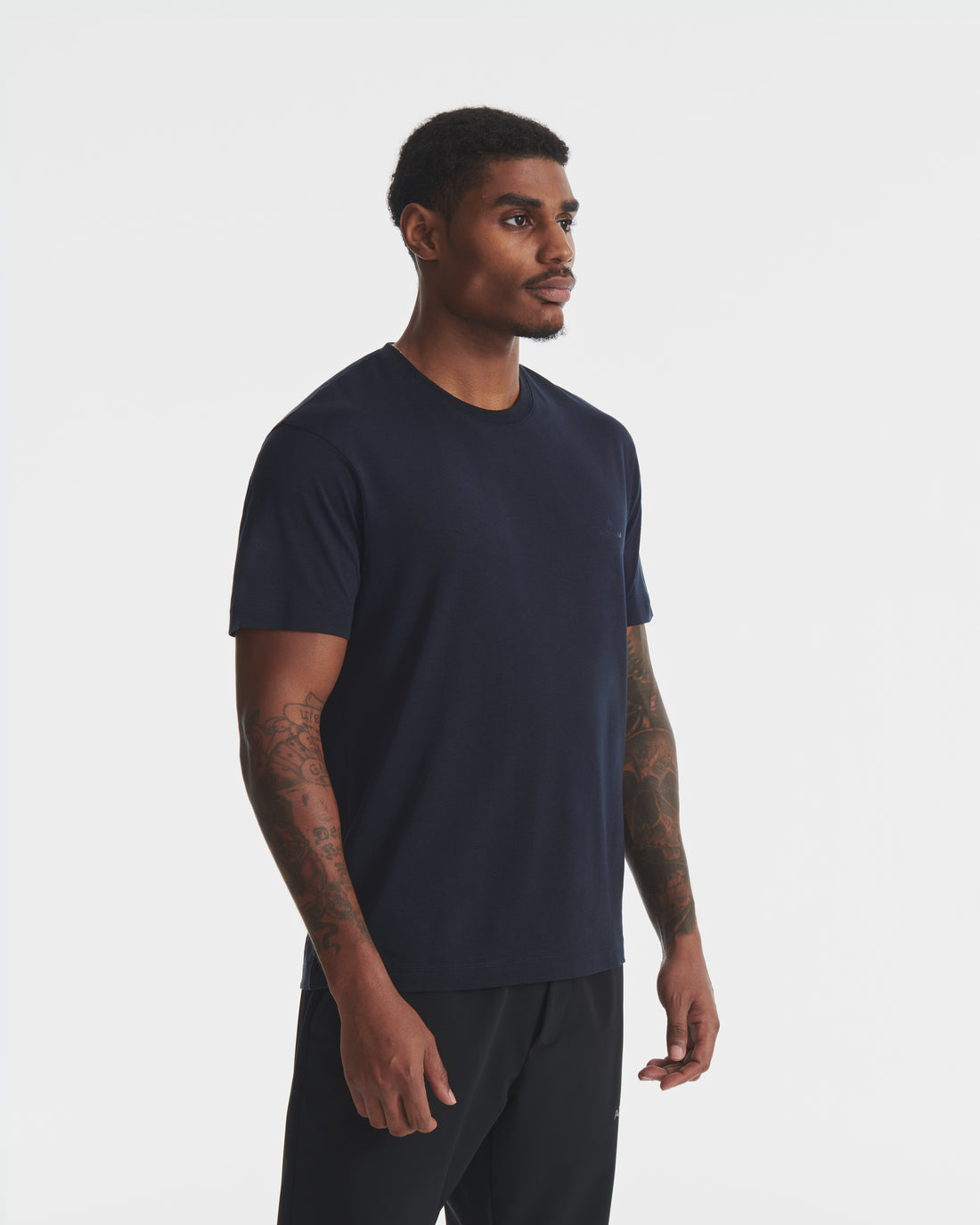 Dark Navy Lyocell Crew Neck