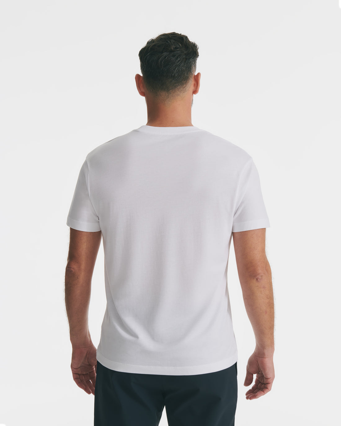 White Lyocell Crew Neck