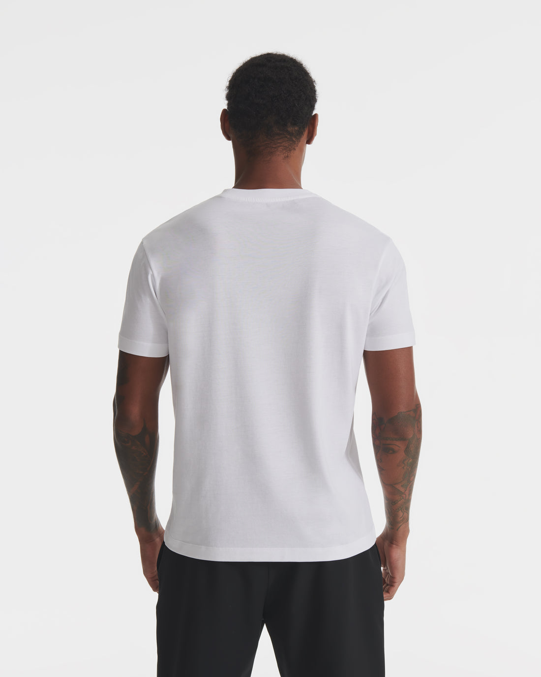 White Lyocell Crew Neck