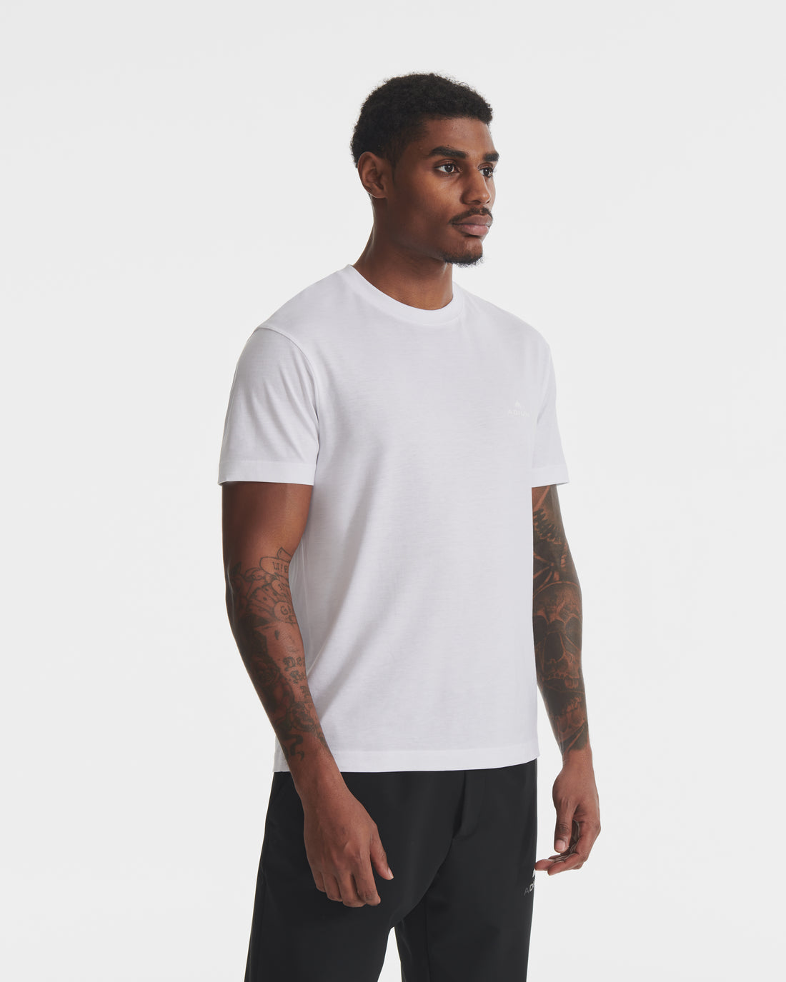 White Lyocell Crew Neck