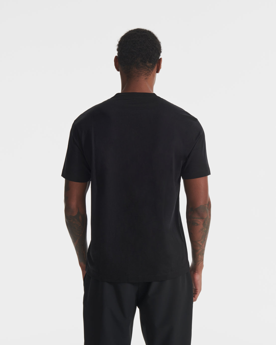 Black Lyocell V Neck