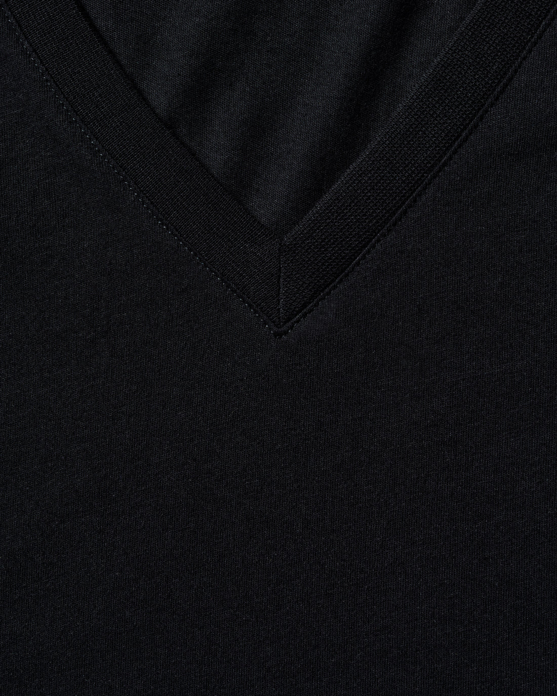 Black Lyocell V Neck