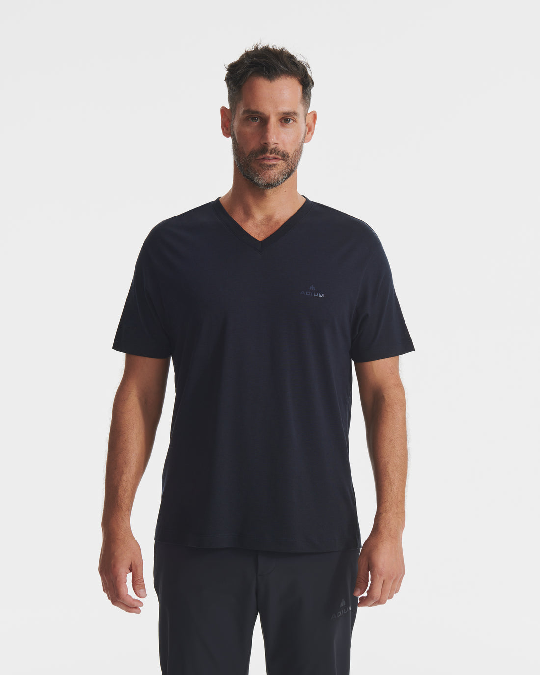 Dark Navy Lyocell V Neck