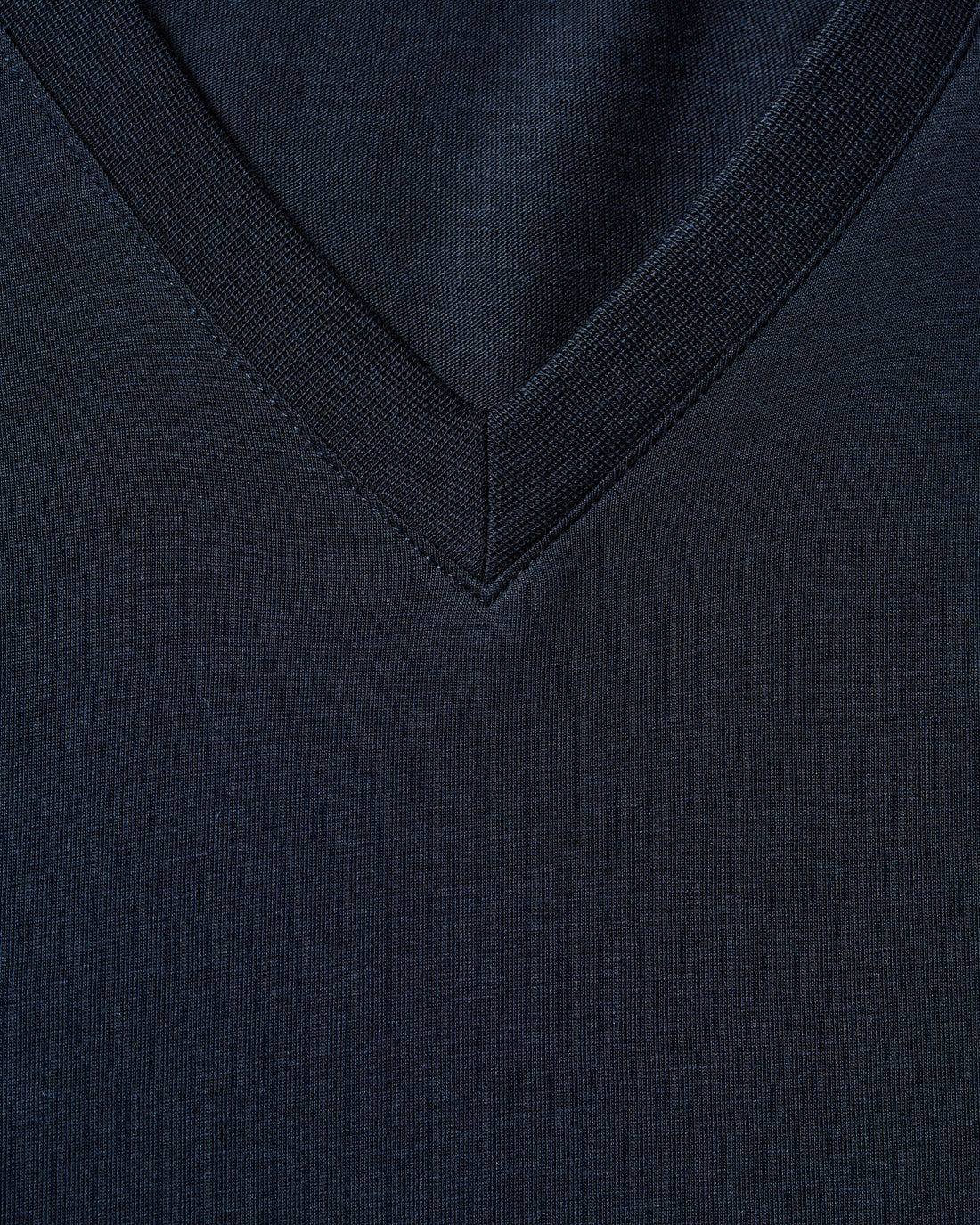 Dark Navy Lyocell V Neck