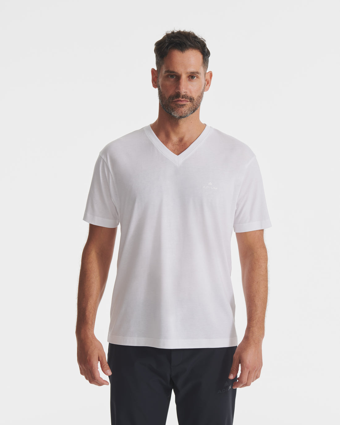 White Lyocell V Neck