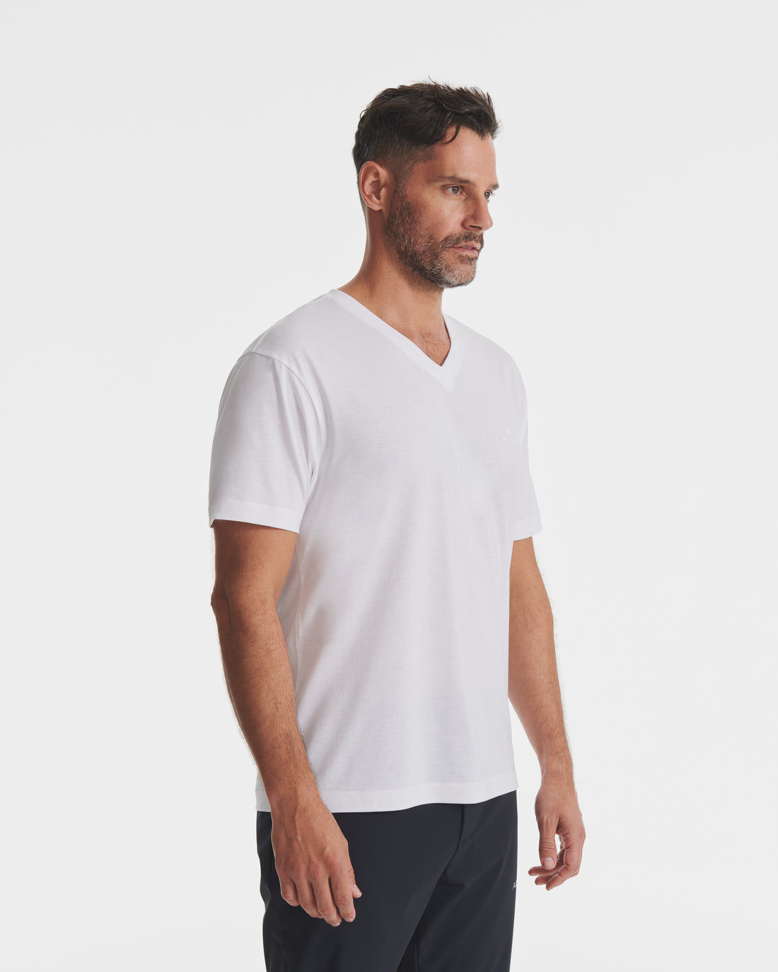 White Lyocell V Neck