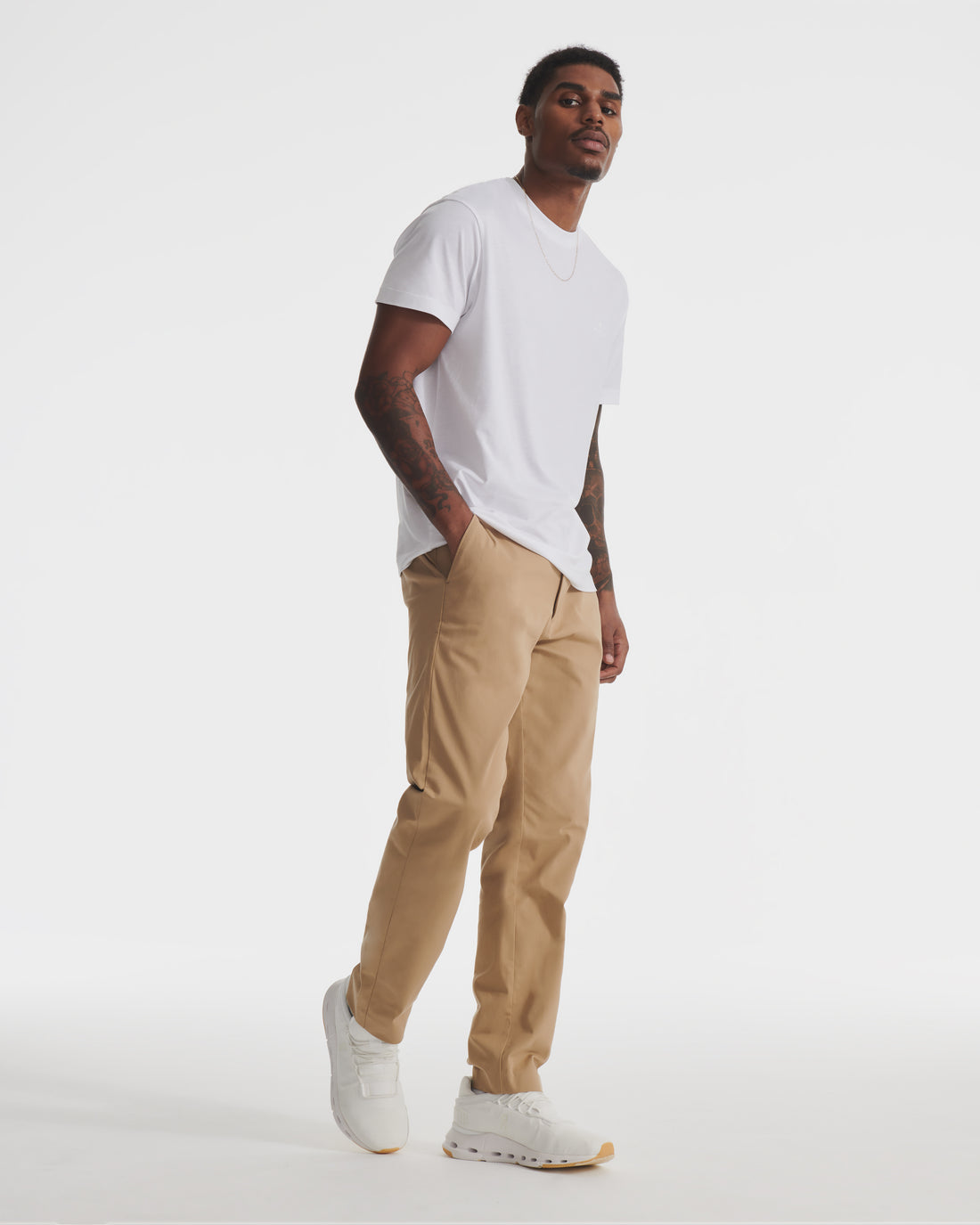 Khaki Tech Twill Nylon Chino