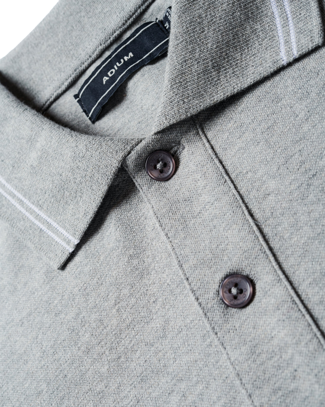 Heather Grey Pique Polo