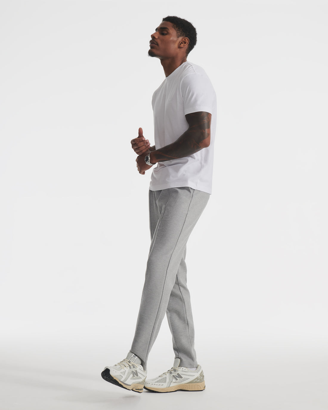 Heather Grey Dual Knit Pant | "The Future of Fitness" Men's Health