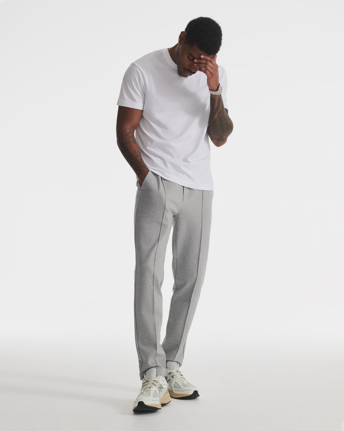 Heather Grey Dual Knit Pant | "The Future of Fitness" Men's Health