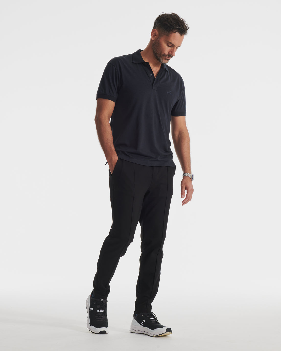 Black Dual Knit Pant | "The Future of Fitness" Men's Health
